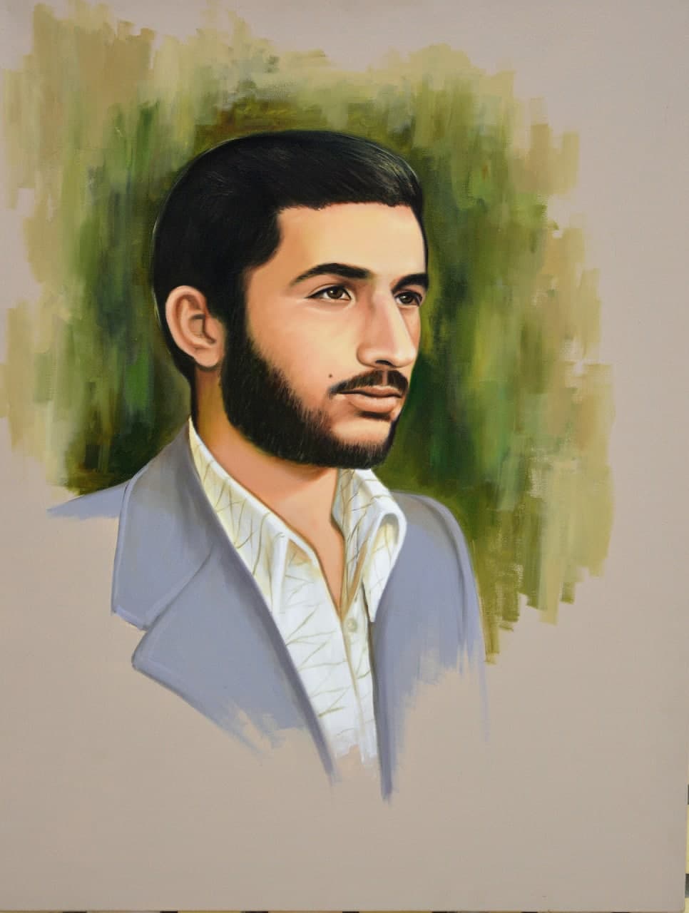 نقاشی چهره شهید قربانعلی شوریابی
